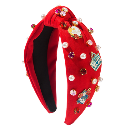 Mother's Day Headband Letter Rhinestone Pearl Decoration