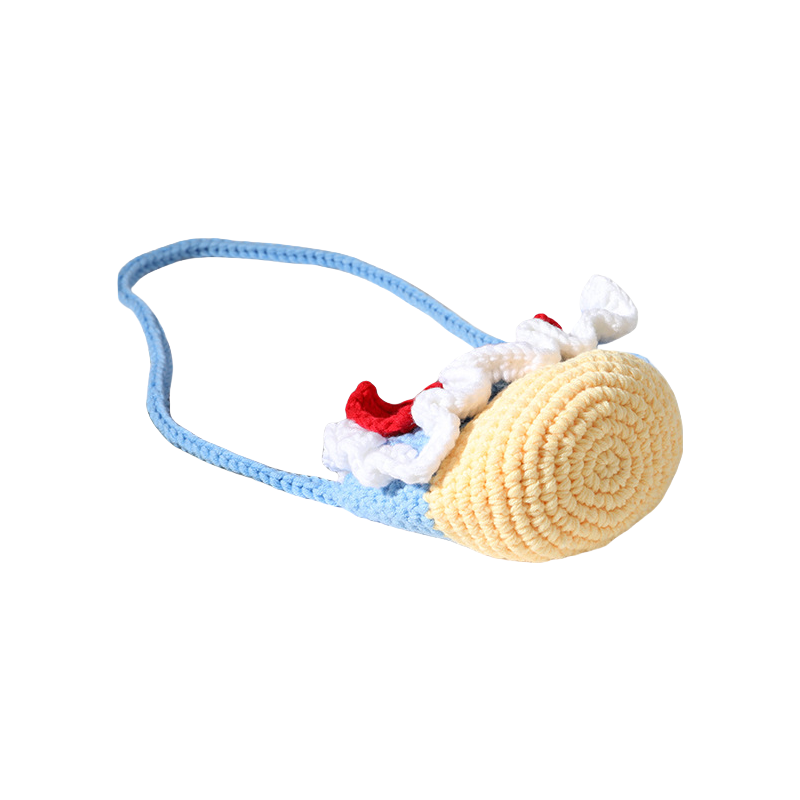 Mommy & Me Crochet Shoulder Bag Princess Style Knit Purse for Women & Kids