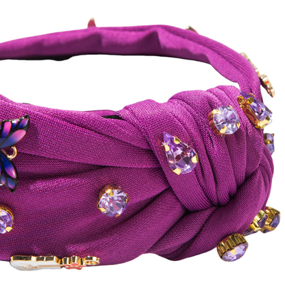 Rhinestone Guitar & Lipstick Headband - Music Festival Hair Accessory for Women