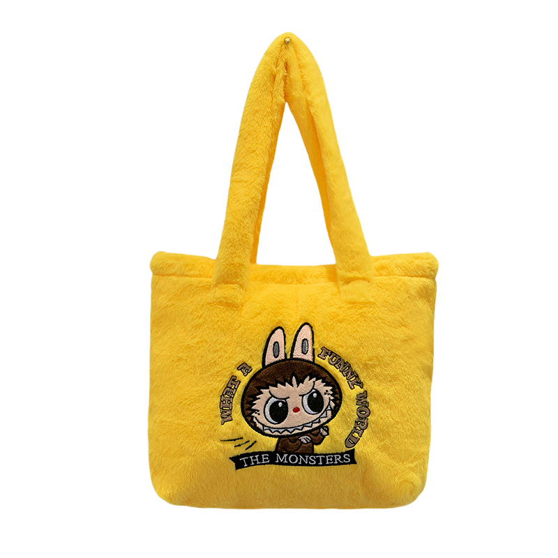 Labubu Plush Cartoon Tote Bag Soft & Adorable Handbag
