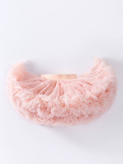 Toddler Girls Summer Tutu Tulle Pink Skirt