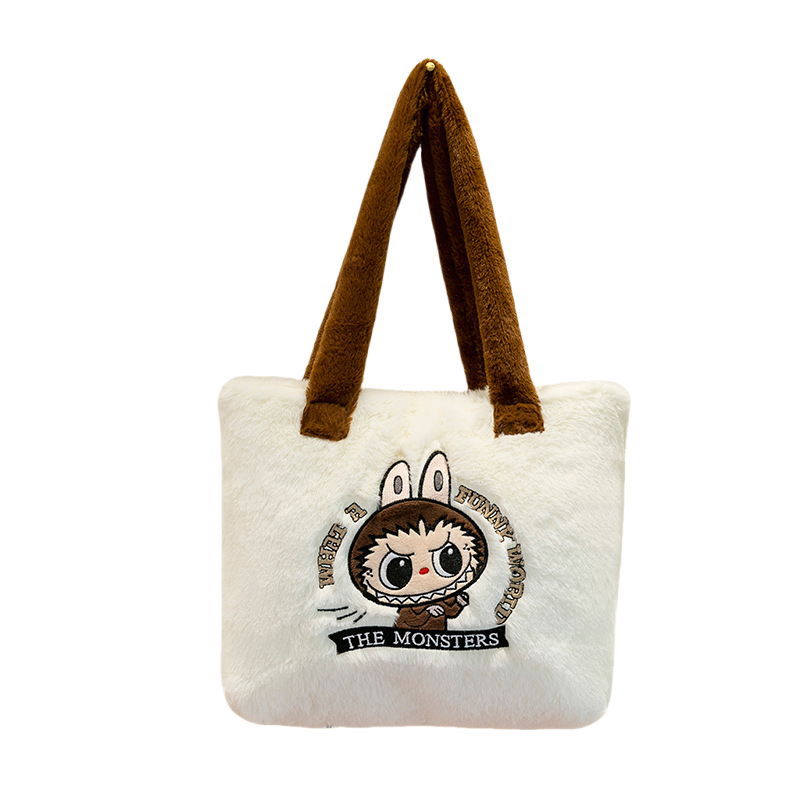 Labubu Plush Cartoon Tote Bag Soft & Adorable Handbag