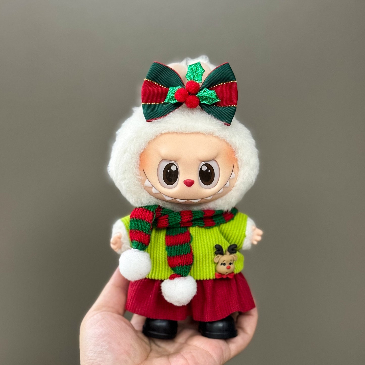 Labubu Doll Clothes Outfit Set for Gen 1-3 Vinyl Figures Christmas Hat Scarf Costume