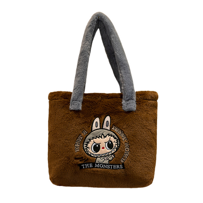 Labubu Plush Cartoon Tote Bag Soft & Adorable Handbag