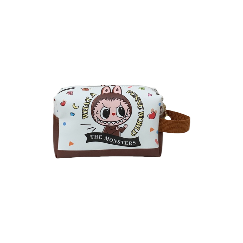 Labubu Printed Makeup Bag Travel Organizer Tote Pouch