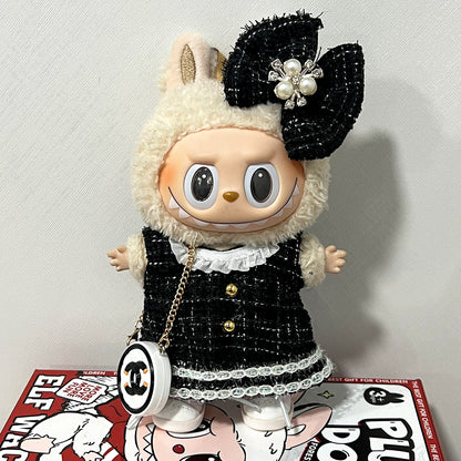 17cm Labubu Doll Clothes Outfit Dress Up Changeable Costume