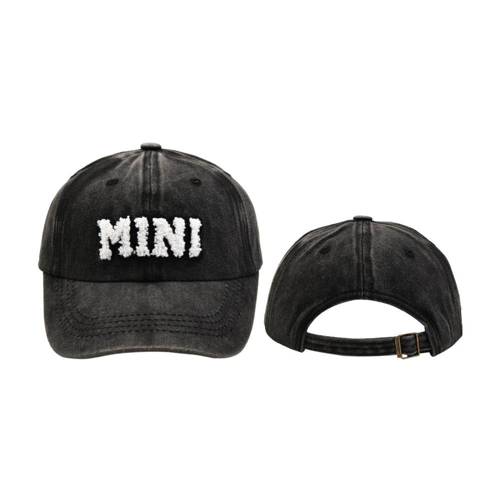 Towel Embroidery MAMA MINI Solid Color Parent Child Cap