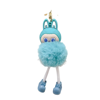 Labubu Plush Keychain Cartoon Hanging Doll for Backpack Car Keys Purse or Gift