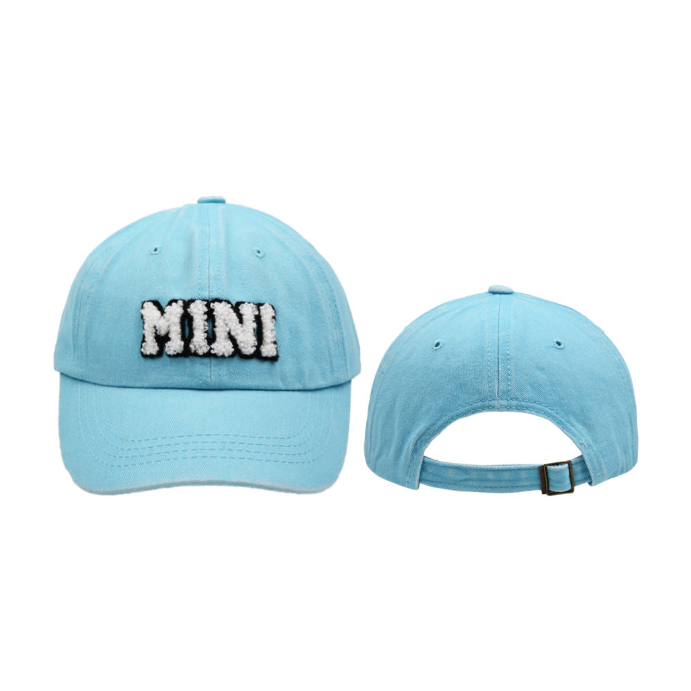 Towel Embroidery MAMA MINI Solid Color Parent Child Cap
