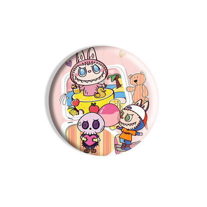 Labubu Cartoon Creative Pins, Cute Heart Brooch Badges (Multiple Styles)