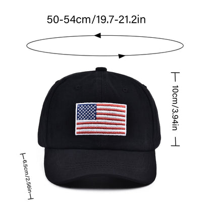 Kids American Flag Embroidered Baseball Cap Cotton Hat