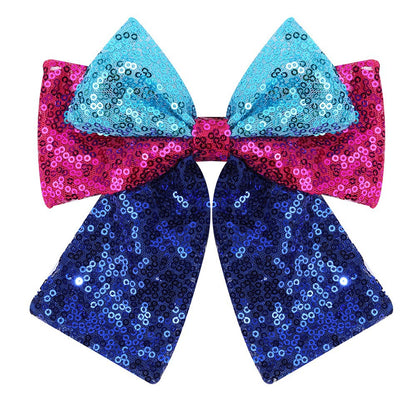 Big Glitter Bow Hair Clip Girls Sparkly Princess Hair Accessories