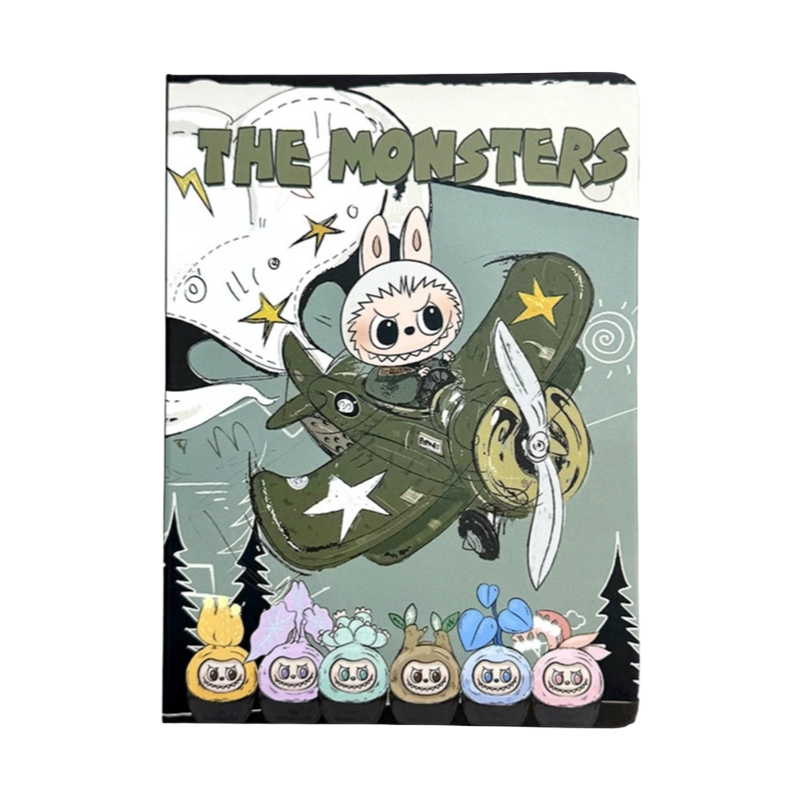 Graffiti Labubu A5 Hardcover Notebook – Cute Cartoon Journal, Office Planner & Diary