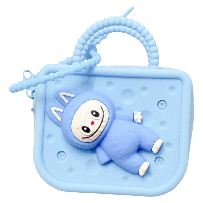 Labulu Coin Purse Keychain Silicone Wallet Charm Zipper 6 Colors