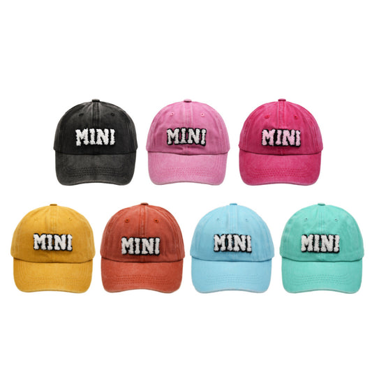 Towel Embroidery MAMA MINI Solid Color Parent Child Cap