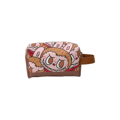 Labubu Printed Makeup Bag Travel Organizer Tote Pouch