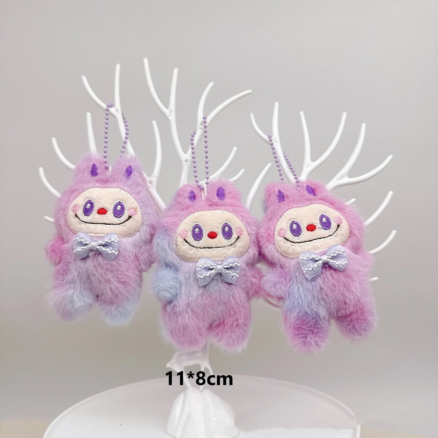 Cartoon Plush Gradient Mini Labubu Keychain, Cute Bag Pendant Accessory