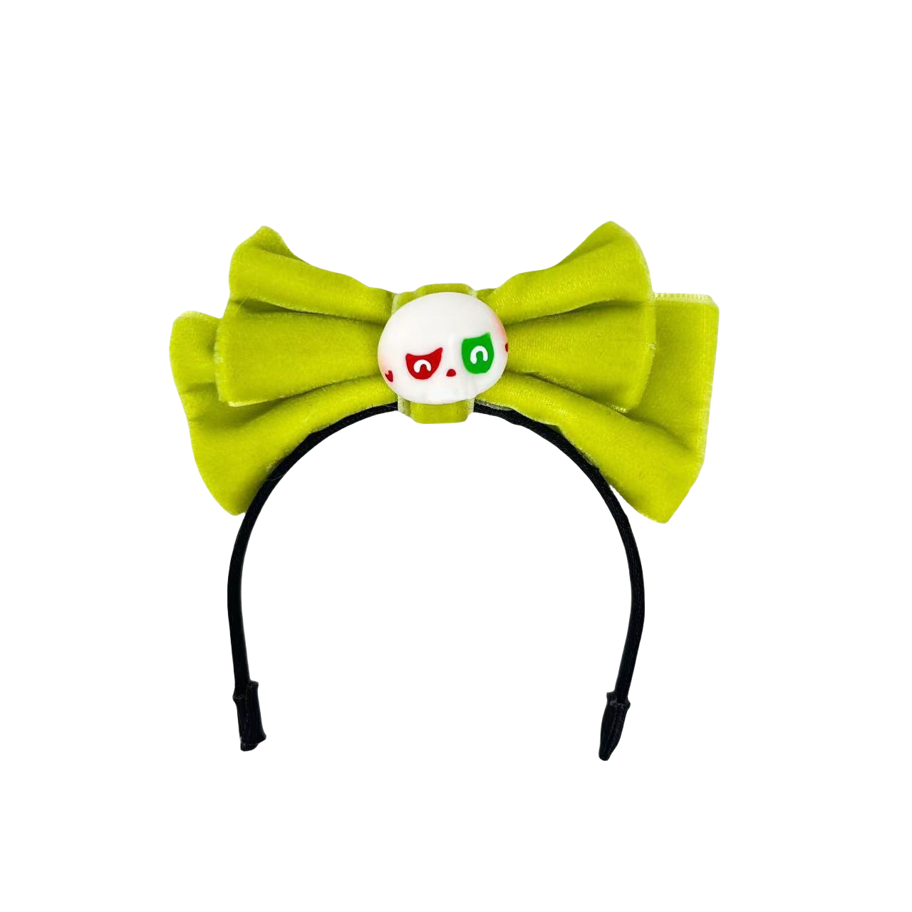 Labubu Doll Bow Velvet Headband Halloween Skull Accessories