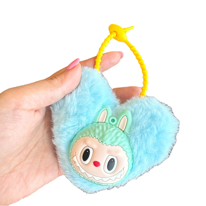 Lalububu Plush Keychain Heart-Shape Bag & Car Key Accessory