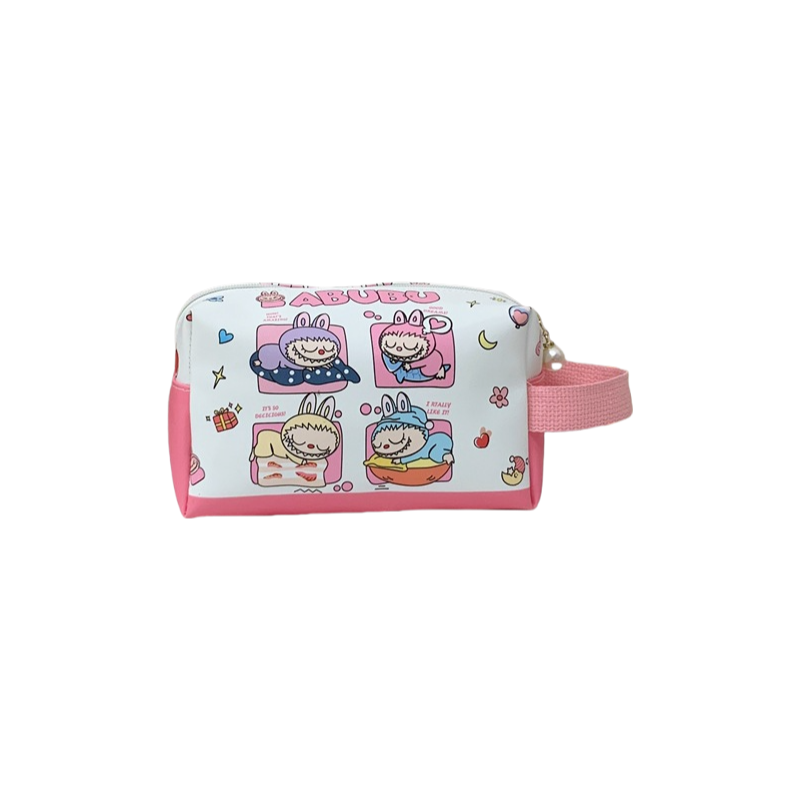 Labubu Printed Makeup Bag Travel Organizer Tote Pouch
