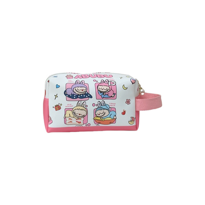 Labubu Printed Makeup Bag Travel Organizer Tote Pouch