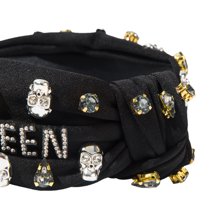 Girls Rhinestone Halloween Skull Headband Hair Accessory Women
