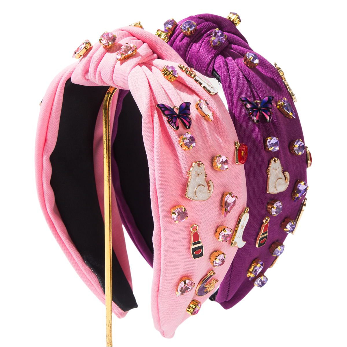 Rhinestone Guitar & Lipstick Headband - Music Festival Hair Accessory for Women