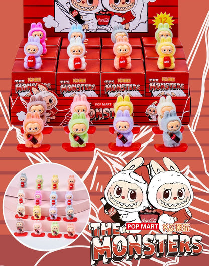Labubu Flocked Vinyl Figure Halloween Collectible Toy Blind Box Surprise Trendy Desk Decor 12Pcs