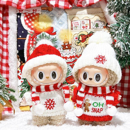 Labubu Christmas Tree Snowman Gingerbread Outfit Beanie Dress Up Changeable Costume