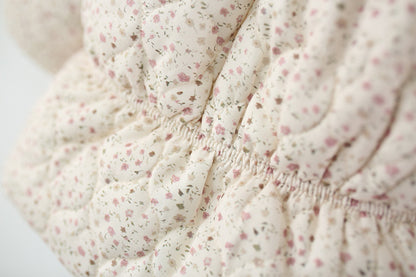 Baby Girls Winter Padded Coat Hooded Floral Jacket with Scarf Thick Warm Cotton Jacket