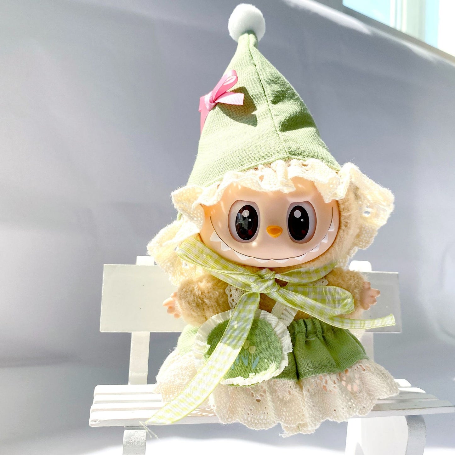 17cm Labubu Forest Fairy Witch Set Outfit Changeable Costume