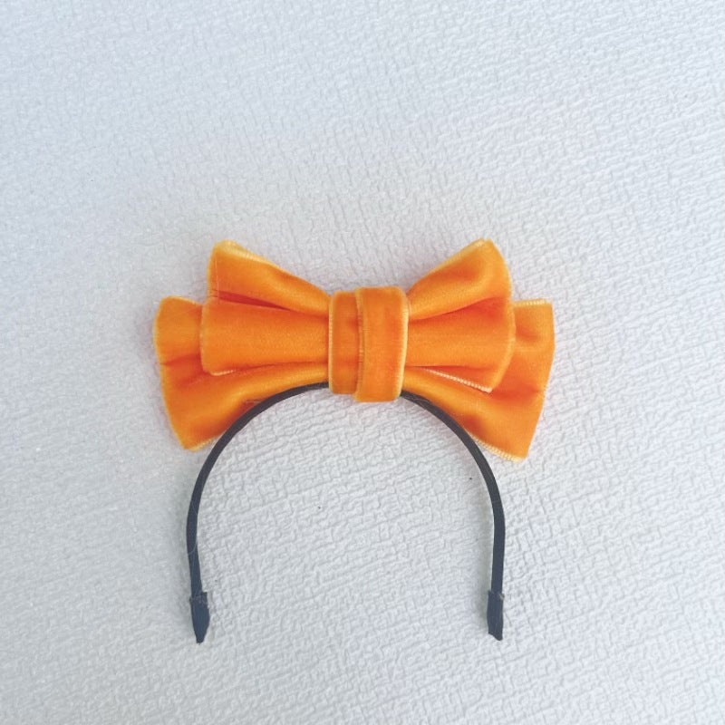 Labubu Doll Bow Velvet Headband Elegant Hair Accessories