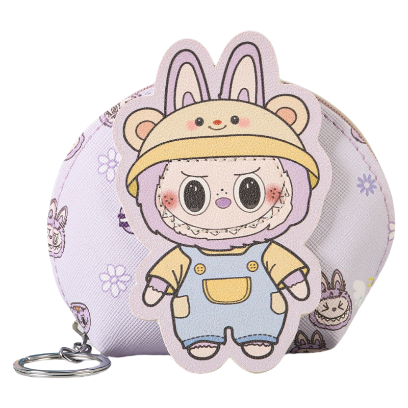 Labulu Coin Purse Keychain Wallet Charm Zipper Mini Backpack Shape