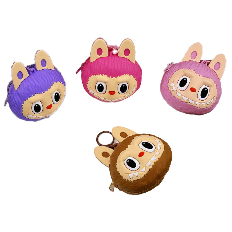 Labulu Coin Purse Keychain Cute Mini Wallet Charm 4 Colors