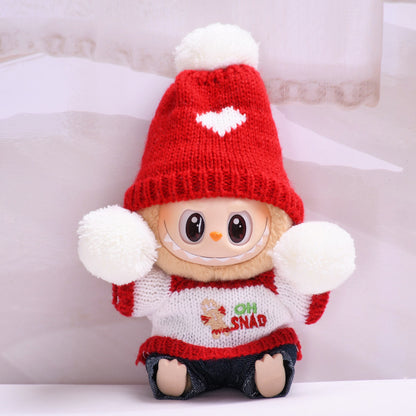 Labubu Christmas Tree Snowman Gingerbread Outfit Beanie Dress Up Changeable Costume
