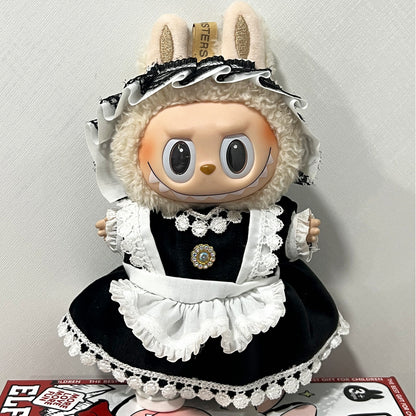 17cm Labubu Doll Clothes Outfit Dress Up Changeable Costume