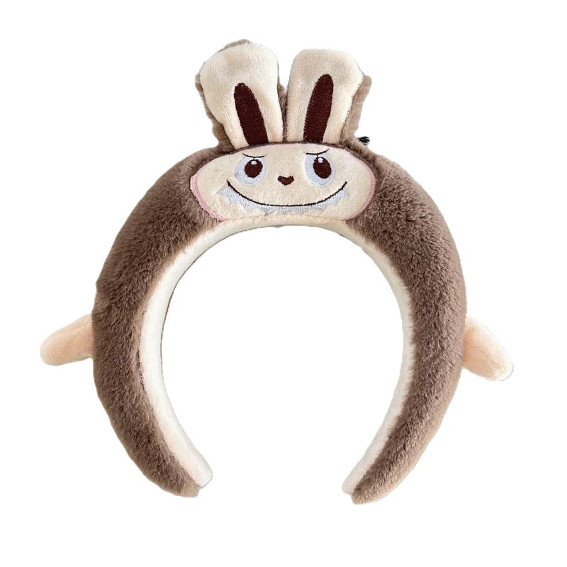 Girls Cute Accessroies Cartoon LABUBU Plush Headwear