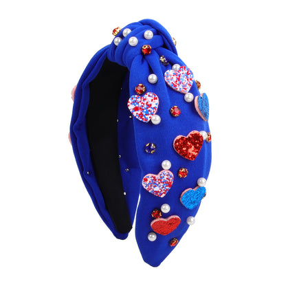 Patriotic Vibrant Knot Headband Flag Hair 6 Colors