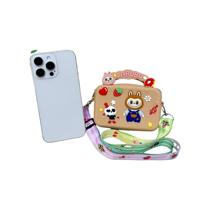 Labulu Cross-body Coin Purse Keychain Silicone Wallet Charm 4 Colors