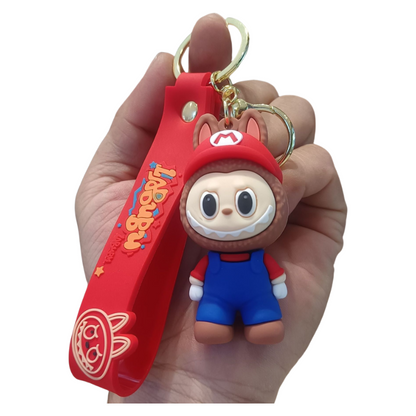 Silicone Cartoon Costume Keychain Labubu Bag & Car Charm Gift