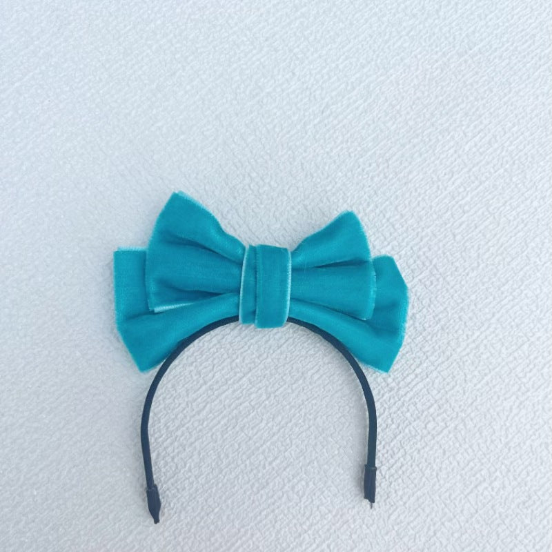 Labubu Doll Bow Velvet Headband Elegant Hair Accessories
