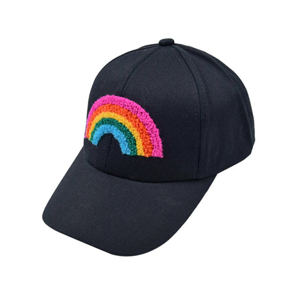 Kids Rainbow Towel Embroidered Parent Child Baseball Cap