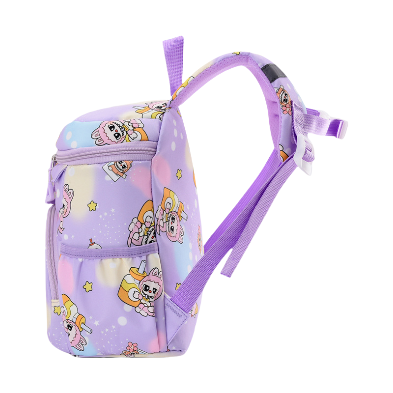 Labubu Print Trendy Large Zipper Backpack Back To School Bag Kindergarten