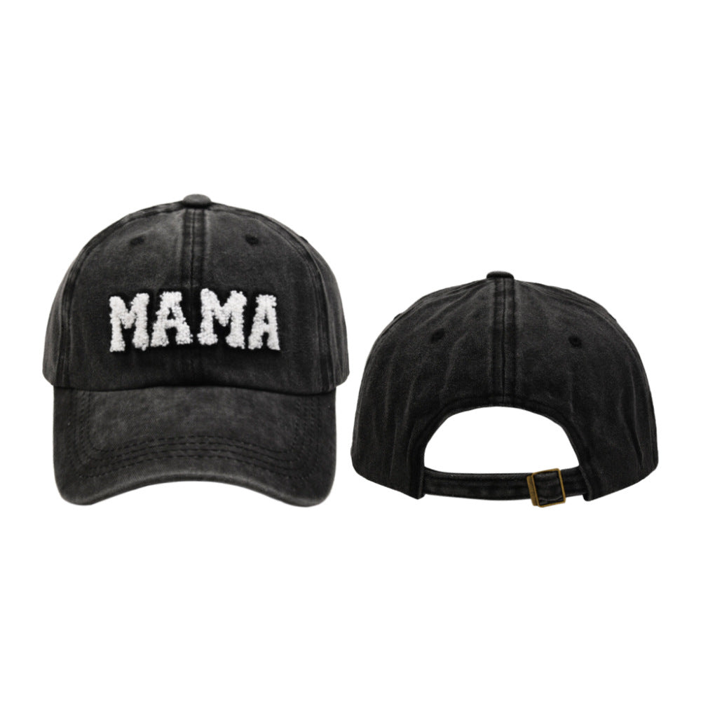 Towel Embroidery MAMA MINI Solid Color Parent Child Cap