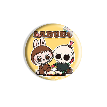 Labubu Cartoon Creative Pins, Cute Heart Brooch Badges (Multiple Styles)
