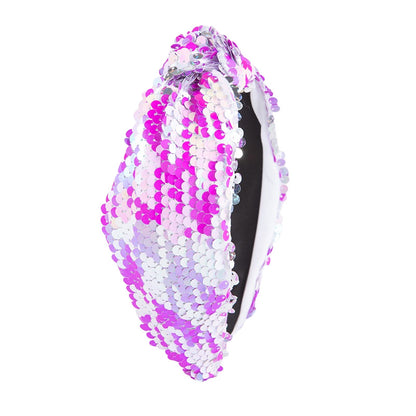 Patriotic Vibrant Sequin Knot Headband Flag Hair Accessory
