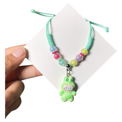 Labubu Bracelet – Cute Adjustable Handwoven Dopamine Style Kids Jewelry
