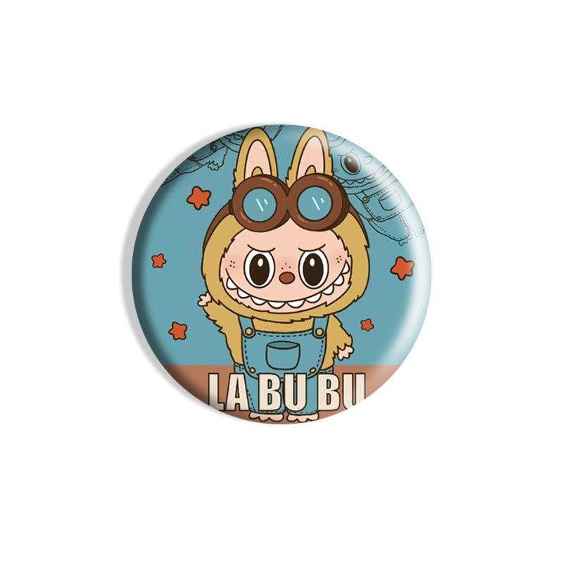 Labubu Cartoon Creative Pins, Cute Heart Brooch Badges (Multiple Styles)