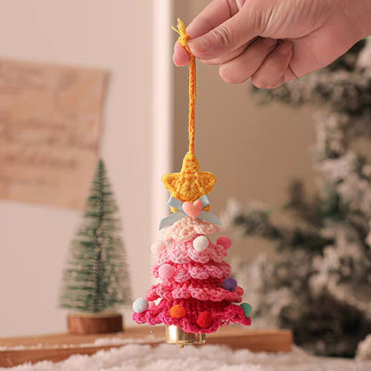Plush Christmas Bell Ornaments Crochet Christmas Tree Mini Decor & Car Hanging