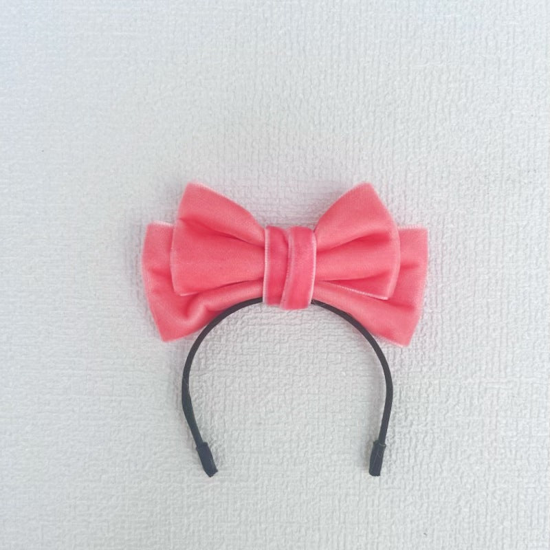 Labubu Doll Bow Velvet Headband Elegant Hair Accessories